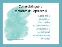 Come distinguere lazzurrite dal lapislazzuli
